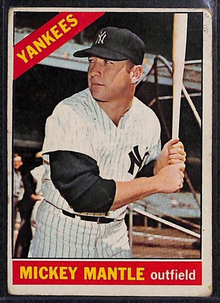 Lot of 48 Topps Baseball Cards from 1957-1969 w. 1966 Mickey Mantle